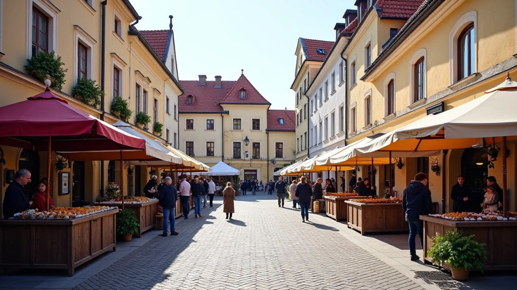 Senoji prekybos aikštė su tradiciniais prekeiviams iš ankščiau